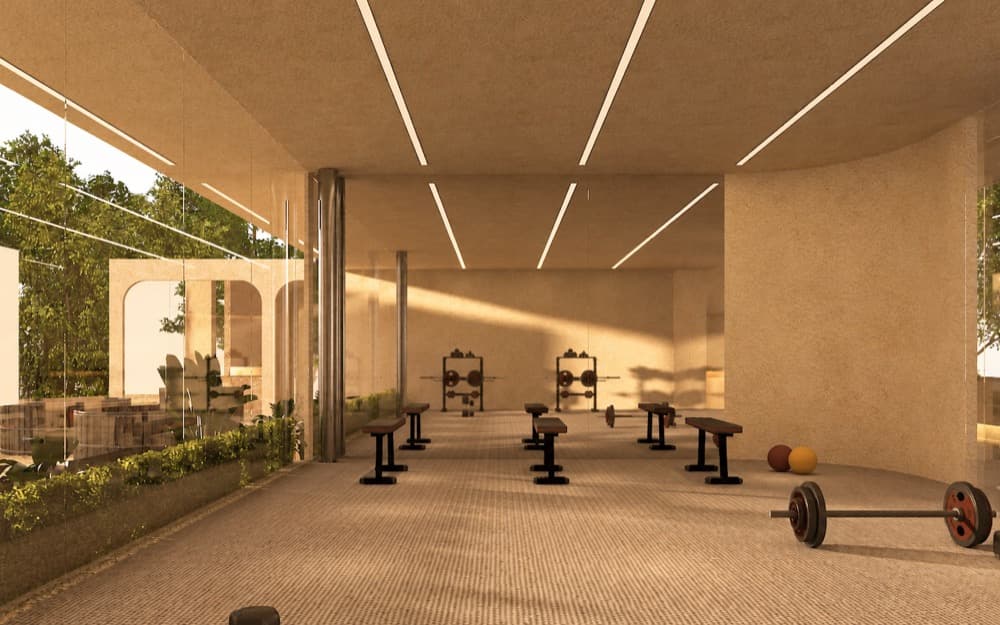 Gym, architect render